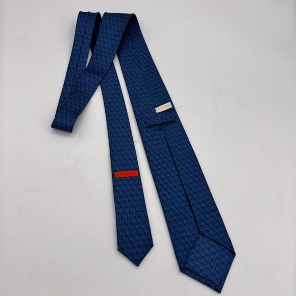 VTG BVLGARI Silk Blue Men’s Tie